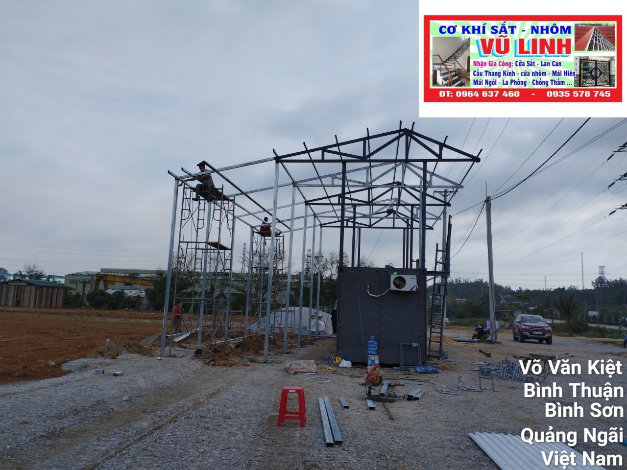 gia c&ocirc;ng khung sắt quảng ng&atilde;i